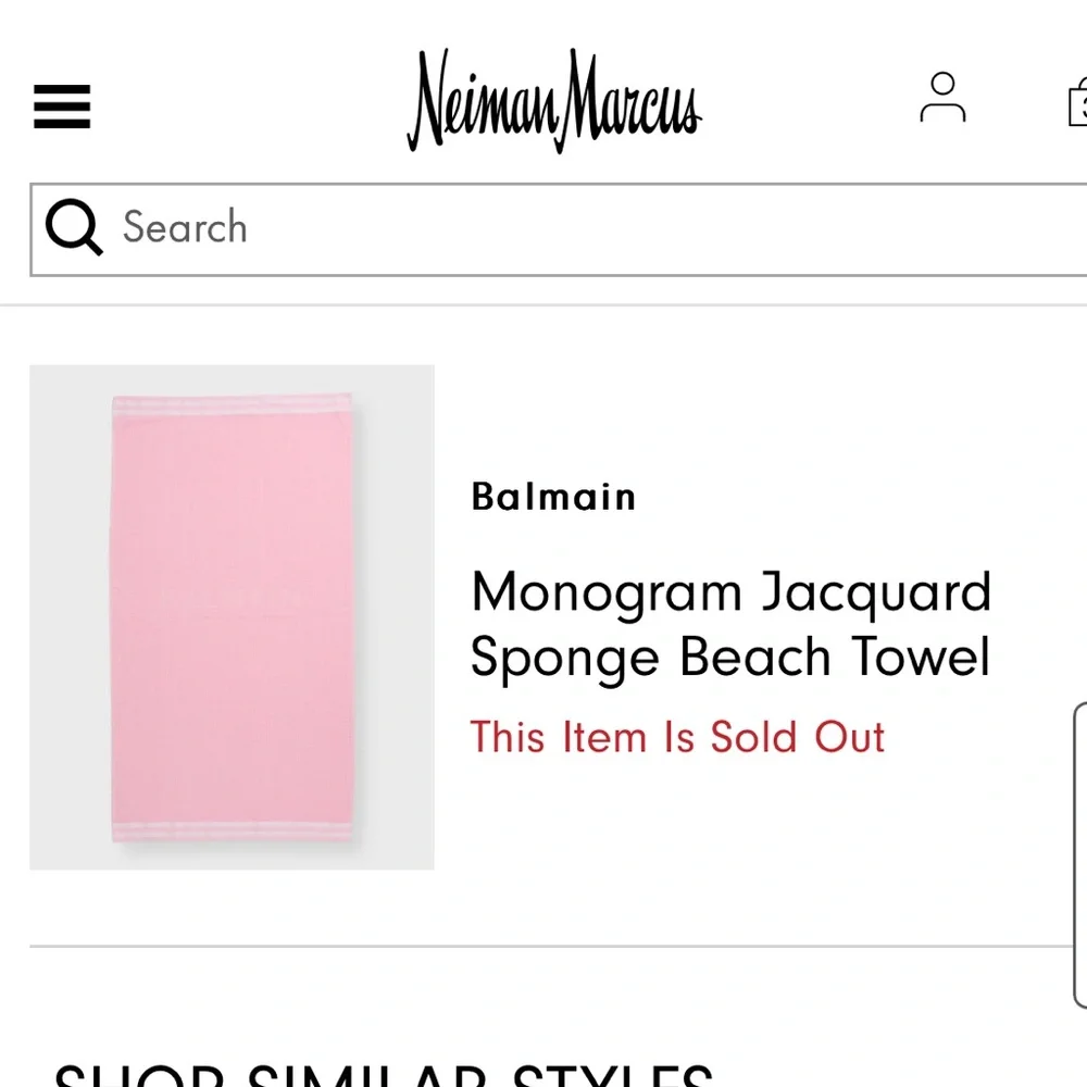 💖Balmain Monogram Jacquard Sponge Beach Towel💖NEW